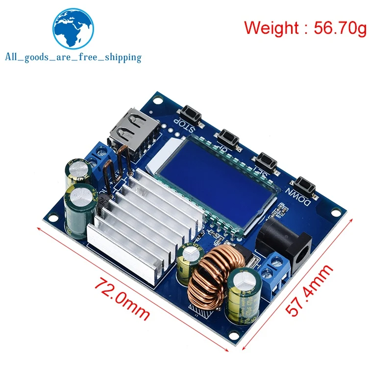 TZT 1/3PCS SK35L DC 0,6-30V 4A 35W 5V 6V 9V 12V 24V Boost/Buck CC CV Geregeltes Einstellbares DC-Stromversorgungsmodul – Detail 9