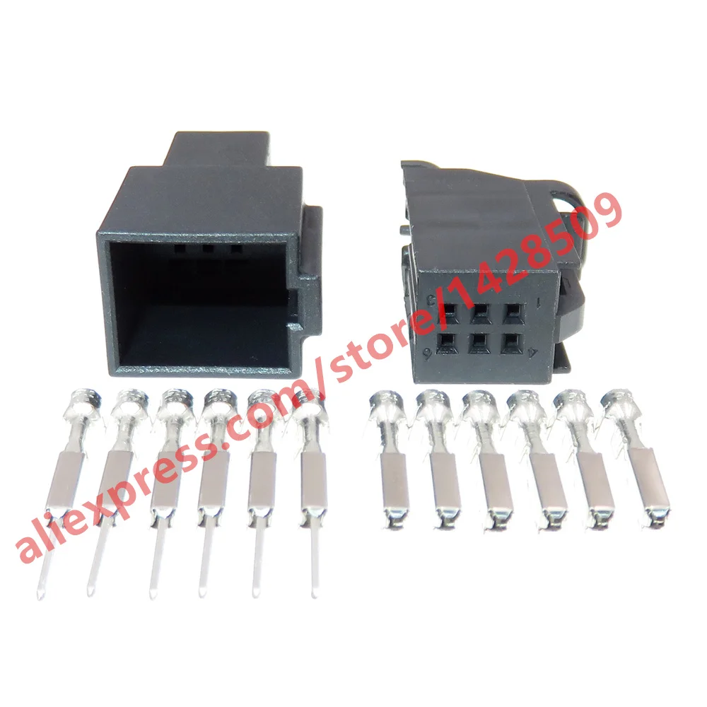 1 Set 6 Pin 4D0971636 4D0971636 0.6 Series Automotive Tire Pressure Alarm Cable Connector For VW Audi 1534121-1 1534121-1