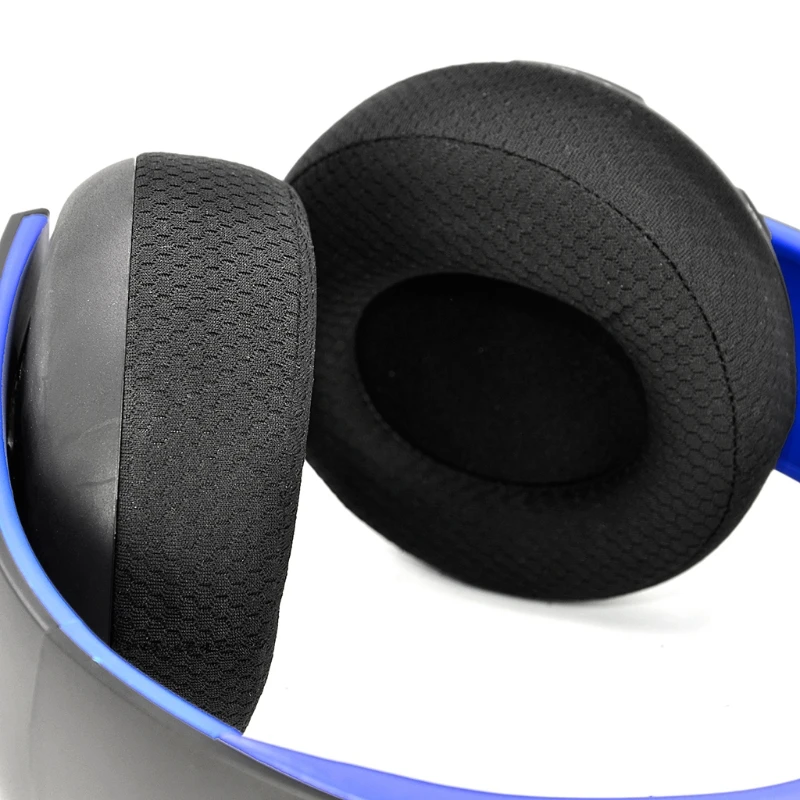 Black Ear Pad Cushion Earmuff Earpads For SONY Gold Wireless PS3 PS4 7.1 Virtual Surround Headset L+R