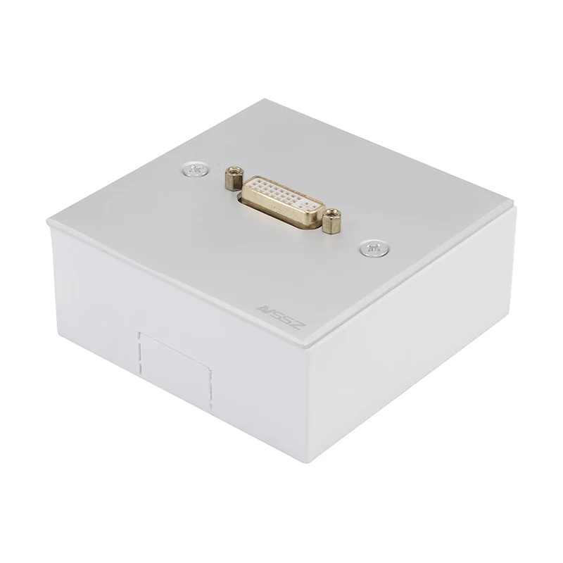 Avssz tipo 86 dvi tomada de parede painel de metal 1 2 canais 24 furos dvi em linha tomada de encaixe fêmea com painel escovado liga al