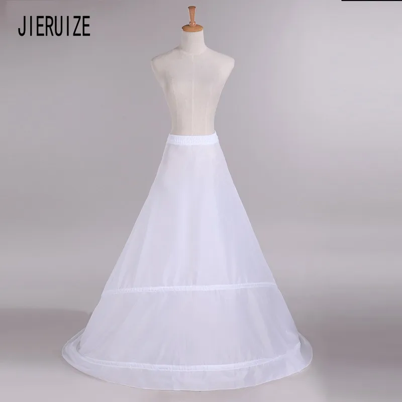 JIERUIZE สายงานแต่งงาน Petticoats เจ้าสาวกระโปรงกระโปรงยาวสำหรับพรหม Crinoline