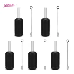 ATOMUS 1/5PCS Tattoo Grip Silicone Grips Makeup Beauty Tools Tattoo Supplies Tubes Tips Black Permanent Makeup