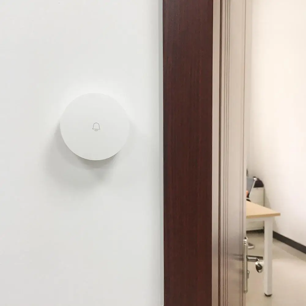 Xiaomi Mijia Linptech WIFI Self-power-generating Wireless Doorbell Work with Mijia APP Smart Control Memory Function AC 110-240V