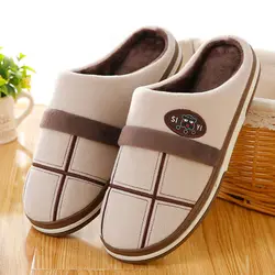 Plus Size 48 49 50 Mens Indoor Plush Fuzzy Slippers Anti-odor Fur Slides Men Home Shoes Winter Slippers Male Warm Bedroom Shoes