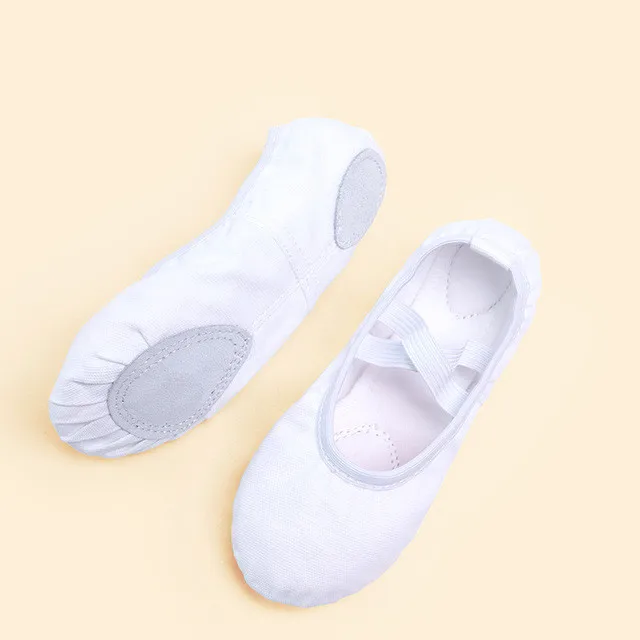 New Kids Girls Women Dance Ballet Latin Flat Shoes Indoor Soft Sole Non slip Foot Toe Cotton Canvas Fitness Children Adult Shoes