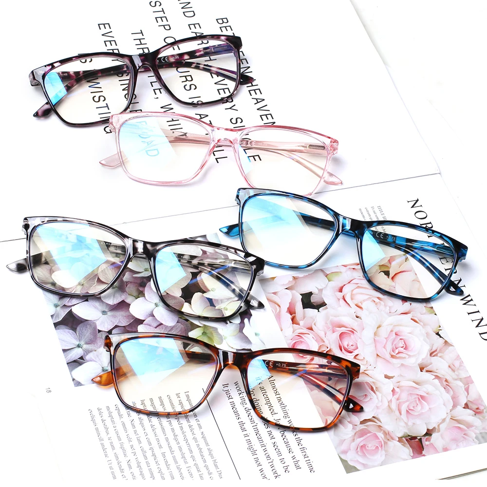 CLASAGA Spring Hinges Blue Light Blocking Reading Glasses Anti UV Men and Women Computer Reader Eyeglasses Diopter +2.0+2.5+3.0