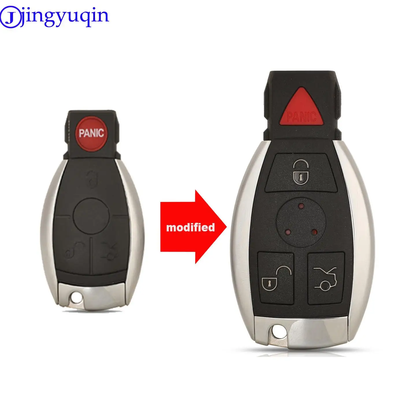 Jingyuqin 3/4 Tasten Smart Remote Auto Schlüssel Shell Für Mercedes Benz BGA NEC C E R S CL GL SL CLK SLK Fernbedienung Schlüssel Fob