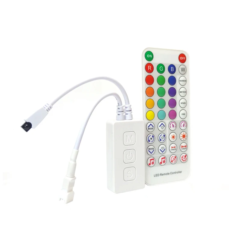 LED Controller SP611E Bluetooth Music App IR38 Keys for WS2811WS2812 Addressable LED Light Strip DC5V-24V