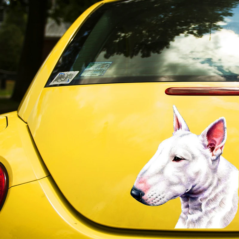 BULL TERRIER Self-adhesive Decal Car Sticker Waterproof Auto Decors on Bumper Rear Window Laptop Choose Size #S60472