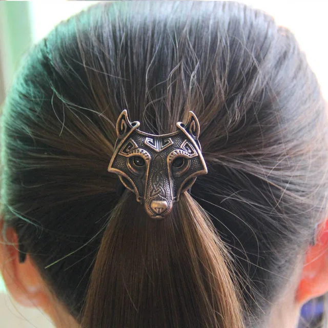 3 Colors Vikings Wolf Elastic Hairband Retro Norse Mythology Rope Headband Headwear Hair Accessories for Women Factory Direct