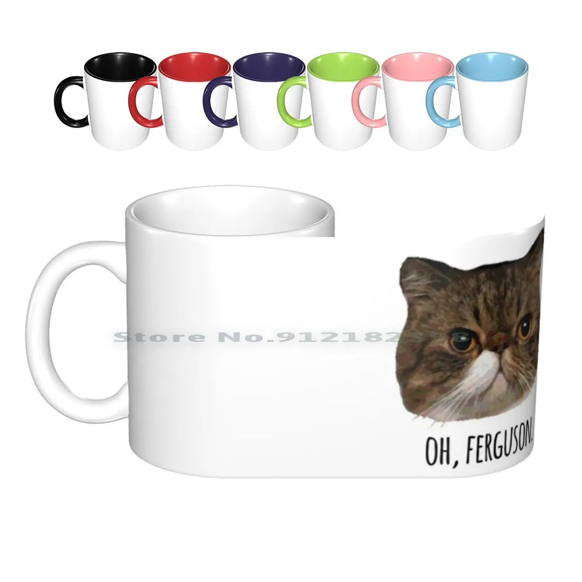 Oh , Ferguson. Ceramic Mugs Coffee Cups Milk Tea Mug Ferguson Cat Persian New Girl Winston Jess Nick Schmidt New Girls Tv Day