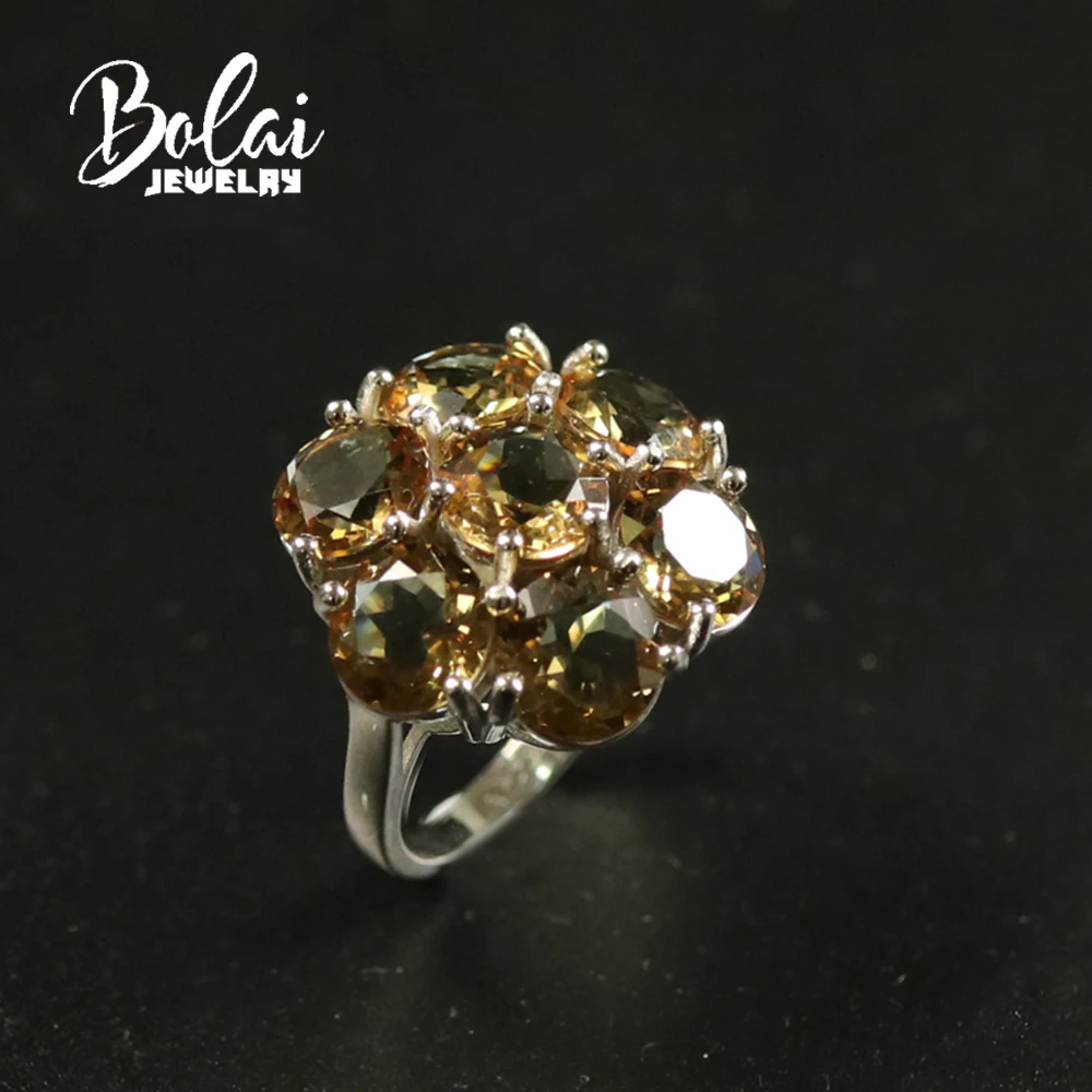 14ct Big Flower Zultanite Ring color changing created diaspore jewelry 925 sterling silver for women in party bolai jewelry