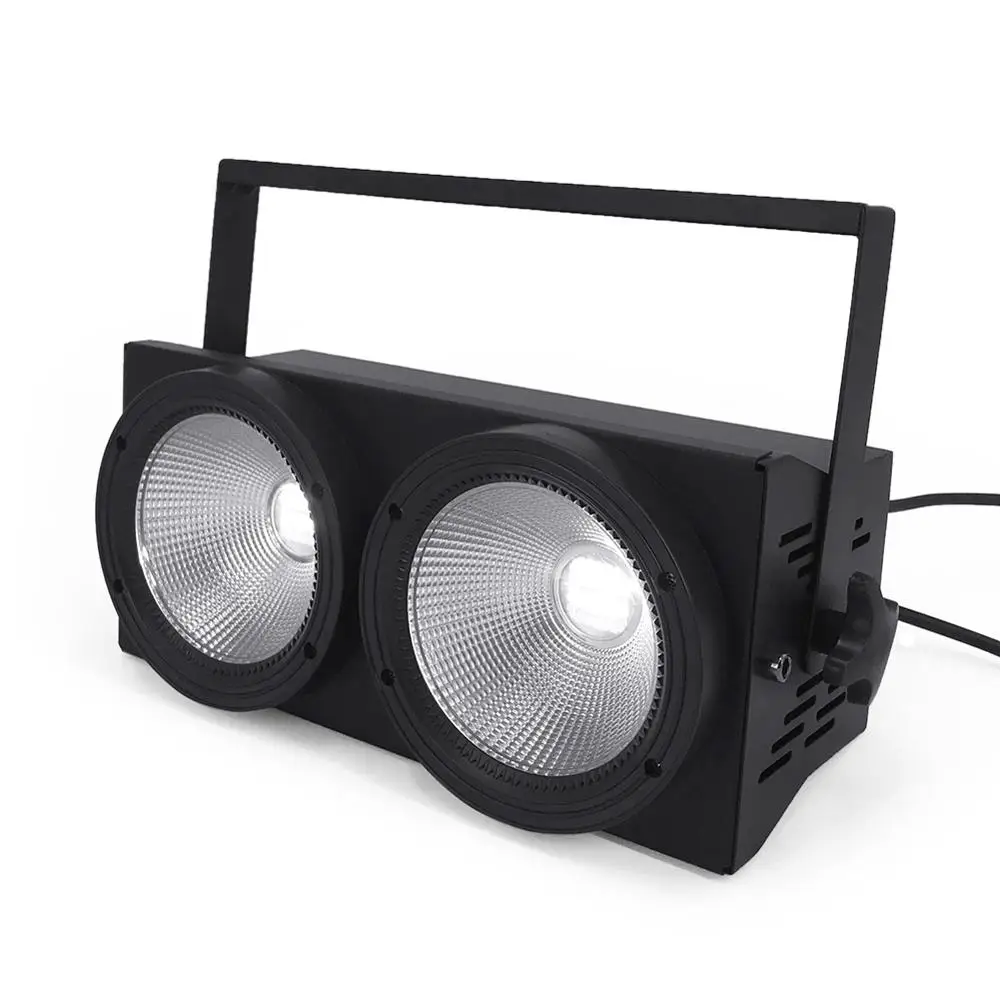 2x100W Led COB Par Lights 200W Led RGBWA UV 6IN1 Warm Audience Blinder Lights Led Strobe Wash Disco Dj Light Wedding Party Bar