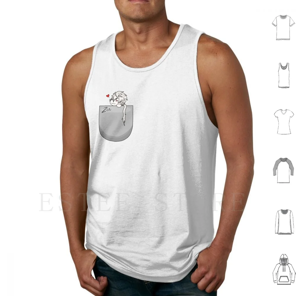 Pocket Pal-Zen Tank Tops Vest Sleeveless Pocket Mystic Messenger Mystic Messenger Zen