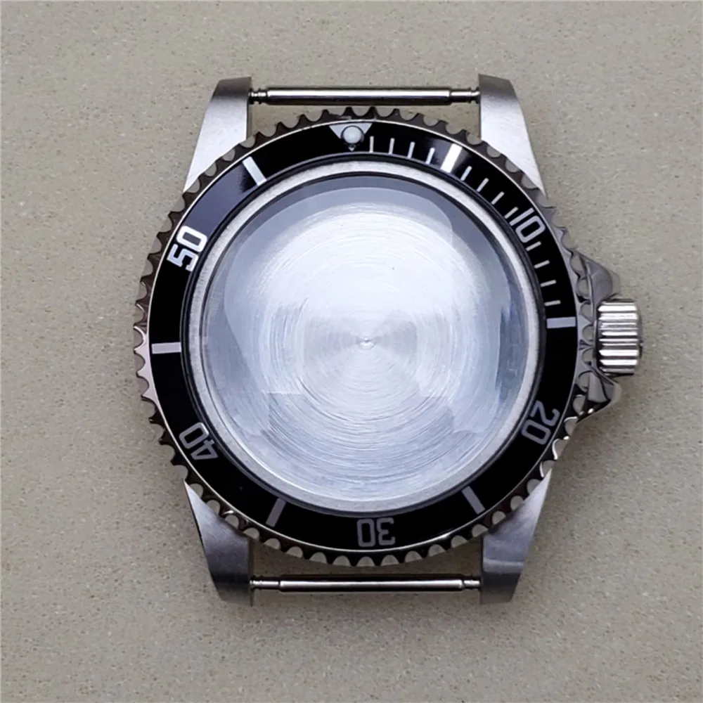 39.5MM Stainless Steel Watch Case for NH35 NH36 Mechanical Movement Replacement Acrylic Cover Mirror Cases