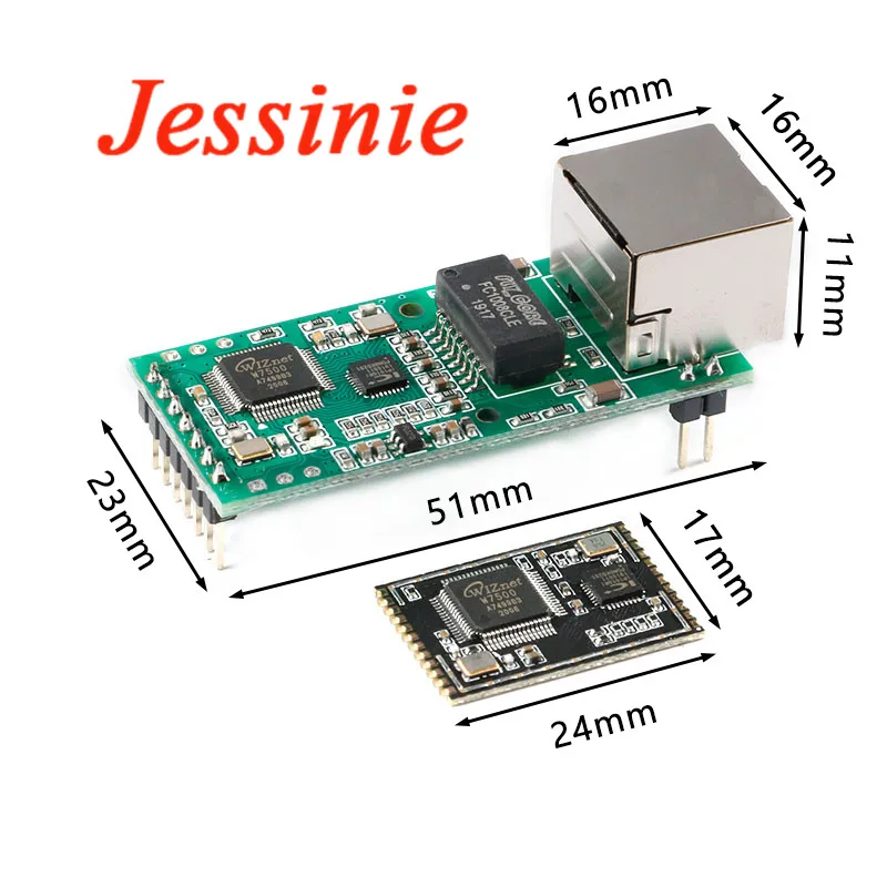 Modulo convertitore da seriale a Ethernet FS100P Seriale UART TTL a Ethernet TCPIP TTL a RJ45 Supporto scheda di rete DHCP e DNS