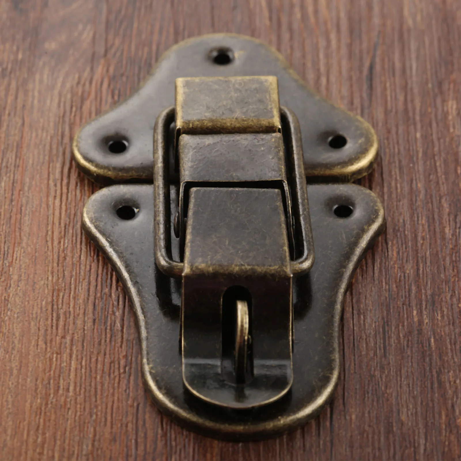 95*52mm Antique Jewelry Wooden Box Lock Hasps Drawer Latches Suitcases Hasp Latch Buckle Clasp Furniture Hardware With Screws