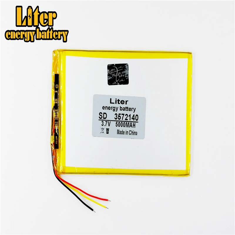 3 line 3572140 3.7V 5000mAH 3570140  (polymer lithium ion battery ) Universal Li-ion battery for tablet pc 7 inch 8 inch 9inch