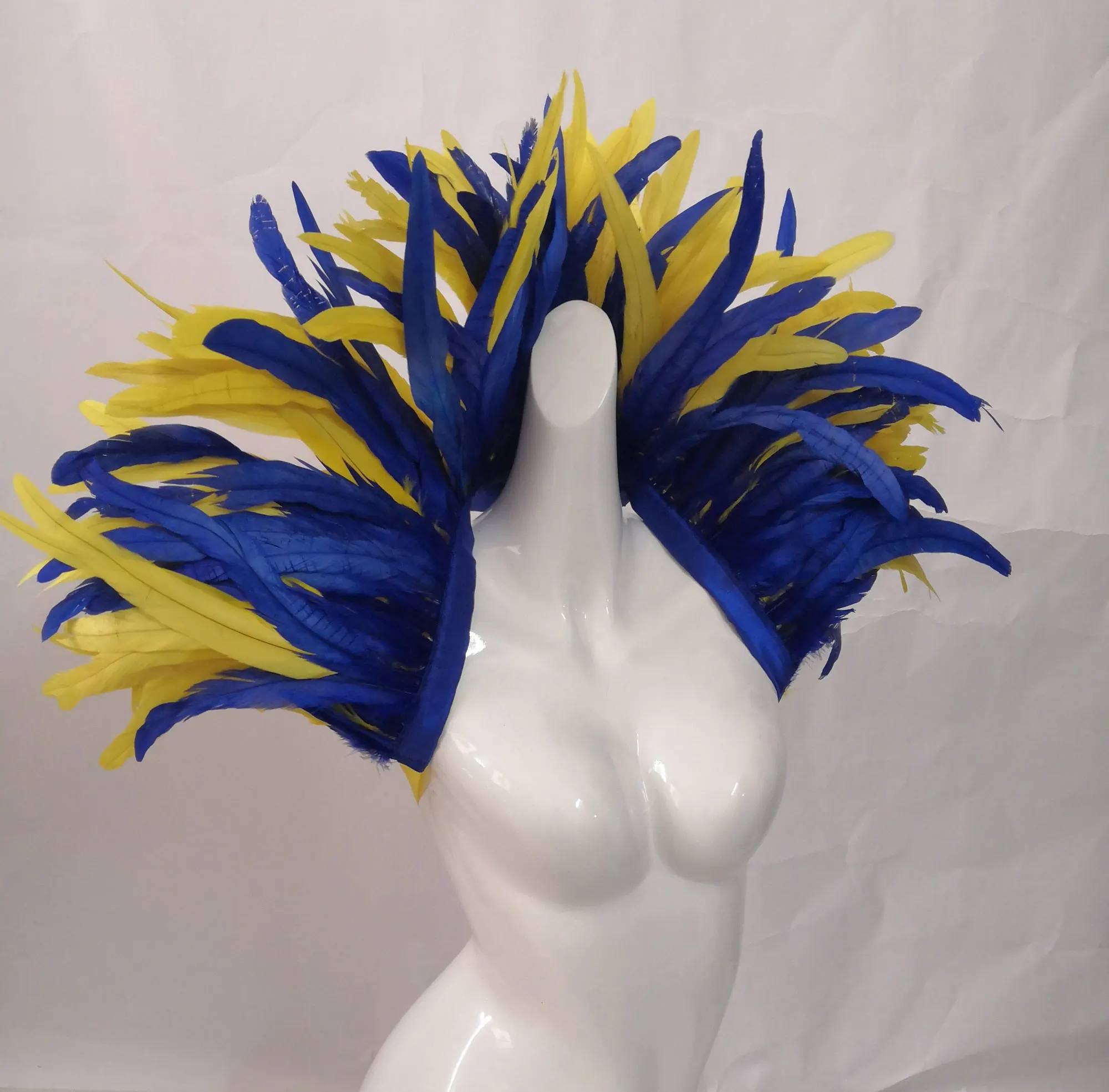 2-tone Color Carnival Showgirl Feather Shawl Feather Scarf