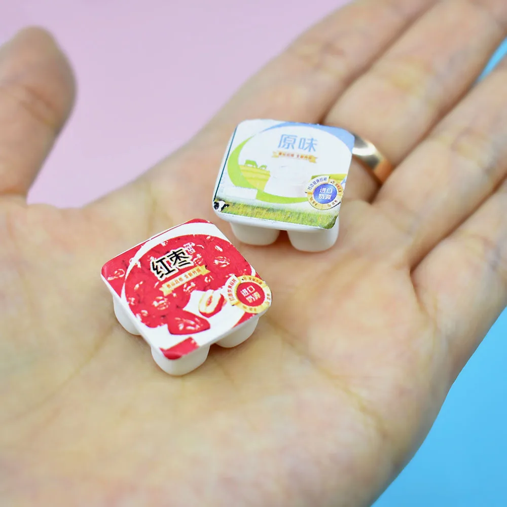 Casa de muñecas en miniatura, minijuego de comida, simulación de leche, yogur, cocina, accesorios para muñecas ob11 Blyth, escala 1/12, 5 piezas