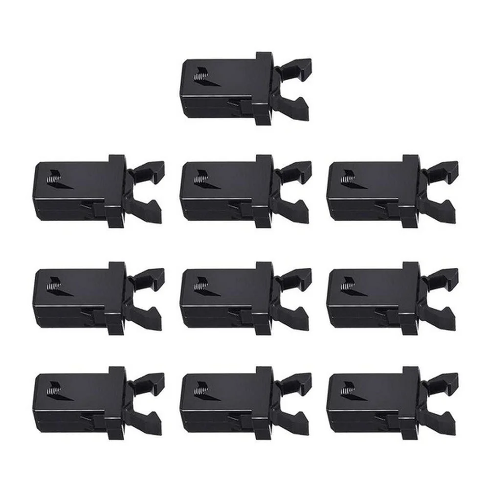 10pcs Trash Can Plastic Lock Self-Locking Switch Replacement Catch Compatible Touch Lid Bin Latch Repair Clip Black