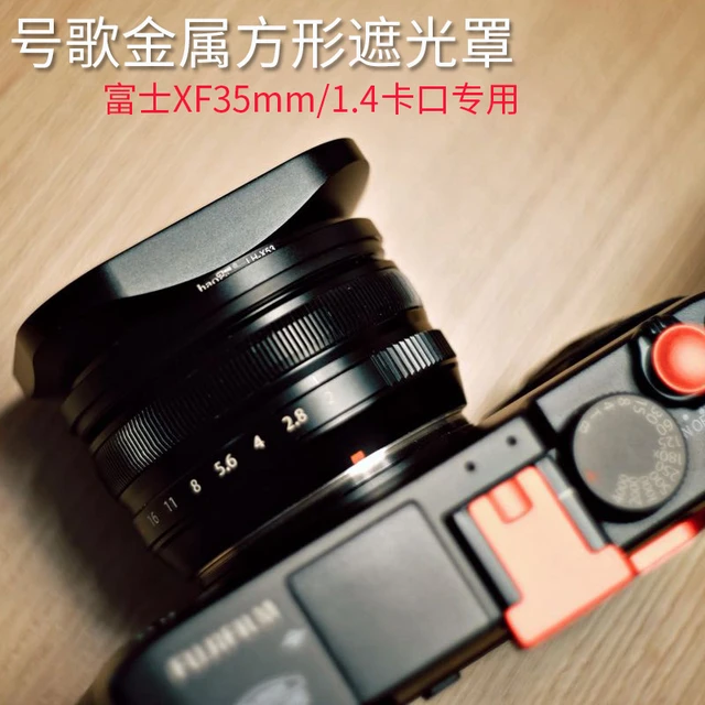 Fujifilm fuji fujinon xf 18mm f2 xf 18mm/f2レンズ用スクエアメタルレンズフードシェード -  AliExpress