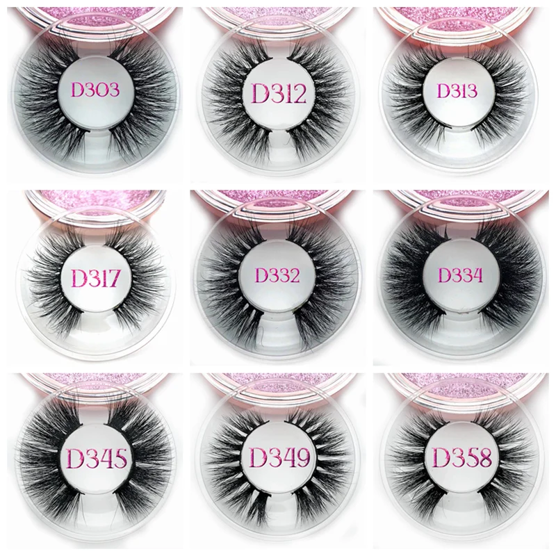 Mikiwi D380 3D mink eyelashes 20MM long thick 3d mink lashes Mix styles Rose gold case Volume mink lashes