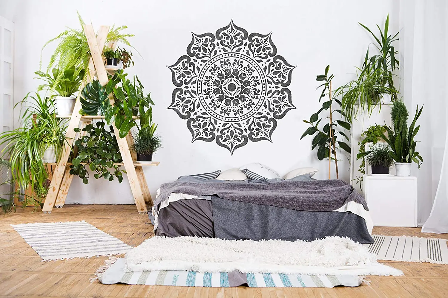 30 * 30 cm Diy craft mandala mold for painting stencils stamped photo album embossed paper card on wood, fabric,wall stencil