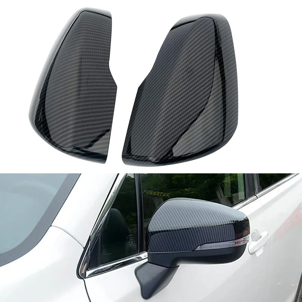 

Fit for subaru Imprez XV 2018 2019 Side Mirror Cover Rear review Imitation Carbon Fiber cap wings Mirrors Protective Cover 2 PCS