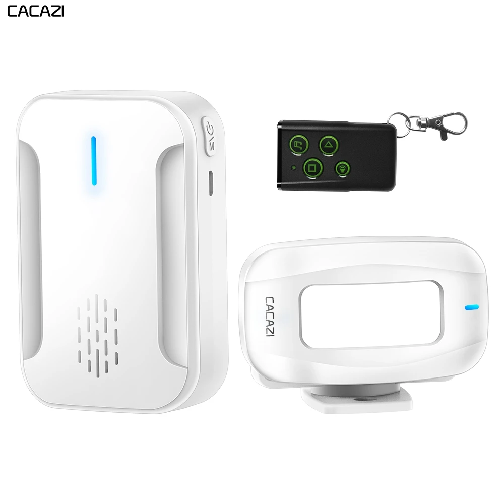 

CACAZI Wireless Doorbell Welcome IR Infrared Motion Sensor Remote Control 280 Me range Emergency Alarm Home Shop Door Bell Chime