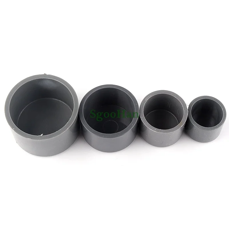 2~100pcs Inner Diameter 20~50mm PVC Pipe End Cap Connector Aquarium Fish Tank Hydroponic Planting Frame End Plug Joint Fittings