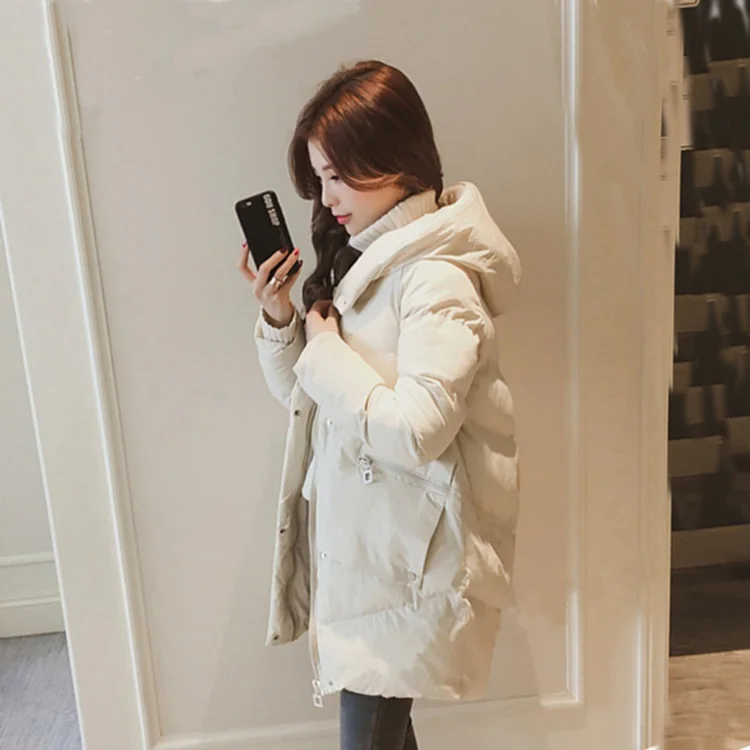 Winter Women jacket Casual Solid thick warm Long Hooded parkas Jackets female pocket sintepon snow coats M-3XL