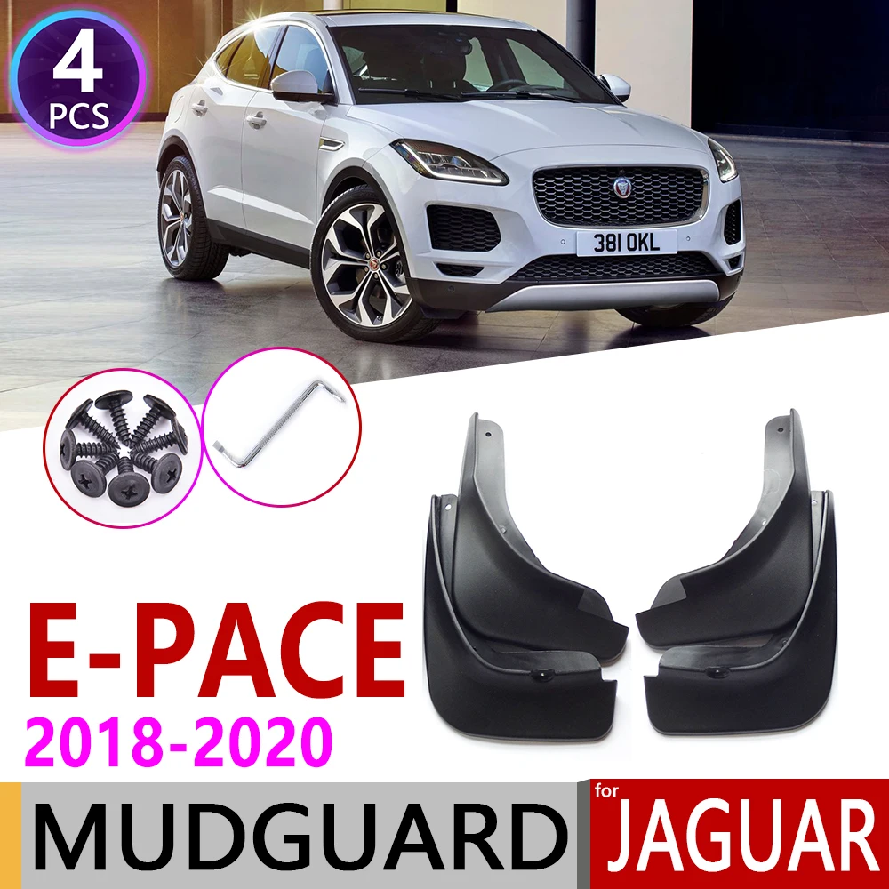 4 PCS Front Rear Car Mudflap for Jaguar E-PACE 2018 2019 2020 E PACE Fender Mud Guard Flap Splash Flaps Mudguards Accessories