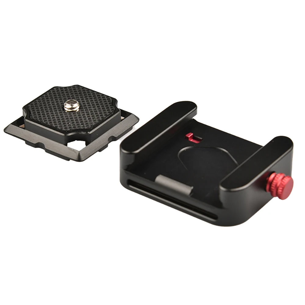 FOTGA-Adaptateur de pince autobloquant, plaque à dégagement rapide, support à vis 1/4 "pour trépied, monopodes