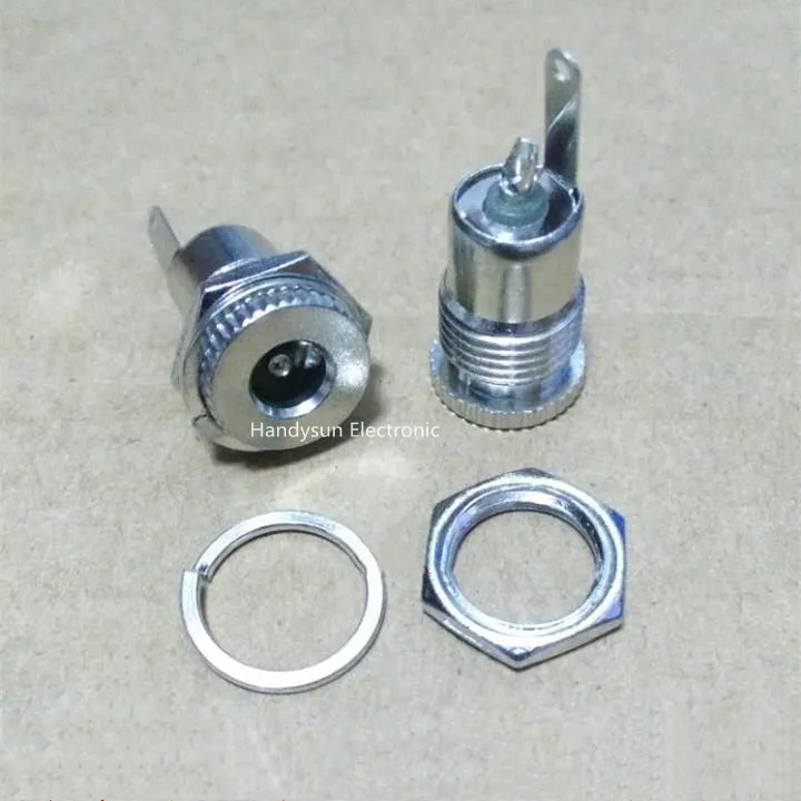 DC-099 DC Ổ Cắm 5.5x2. Năm 1/2.5Mm Ren Cao Hiện Nay Tất Cả Đồng Sạc Ổ Cắm Nữ Căn Cứ Có Nắp Chống Cổng Kết Nối