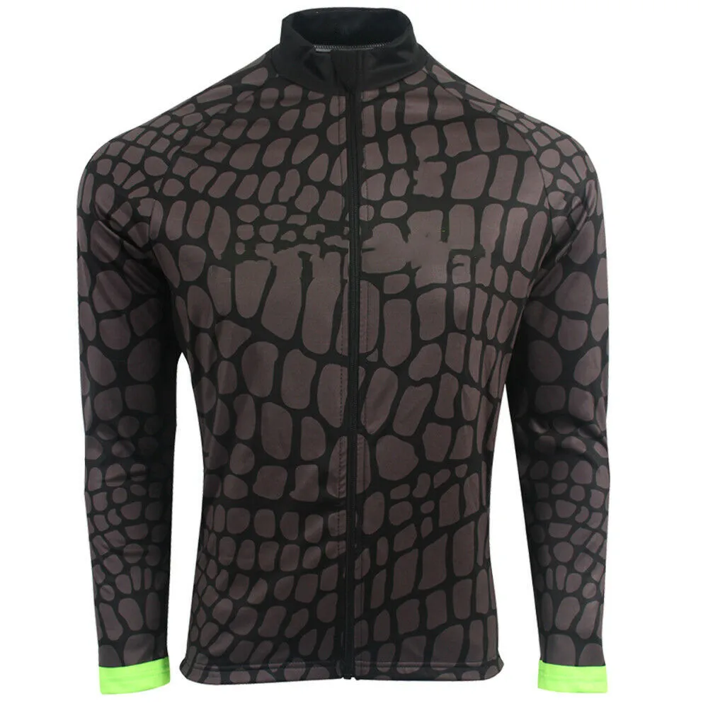 Mountain Bike Triathlon Cycling Clothes Full Zipper Tight Fitting Downhill Slope Long Sleeve Breathable Jersey Men