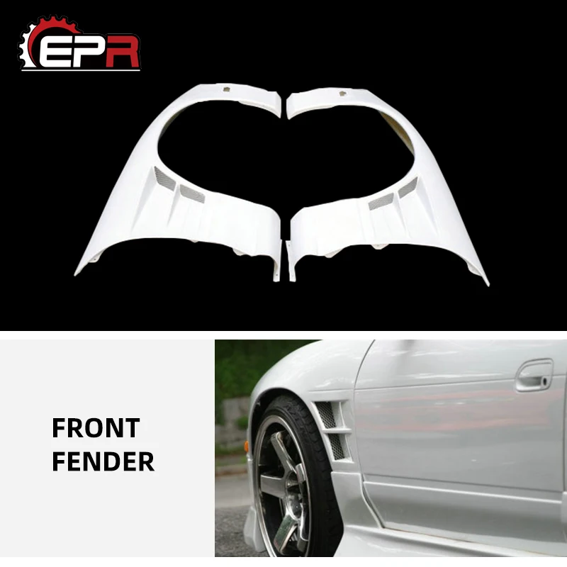 

Car Accessories For Nissan S13 PS13 Silvia FRP Fiber Glass BN Style Front Fender +25mm Fiberglass Wheel Flare Cover Racing Arch