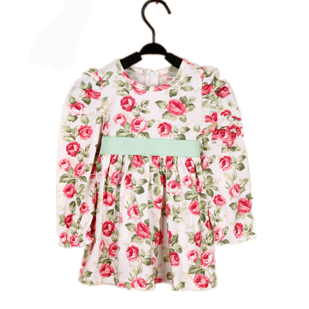 vestido-de-algodao-de-manga-comprida-para-meninas-muito-fofas-saia-floral-yf136