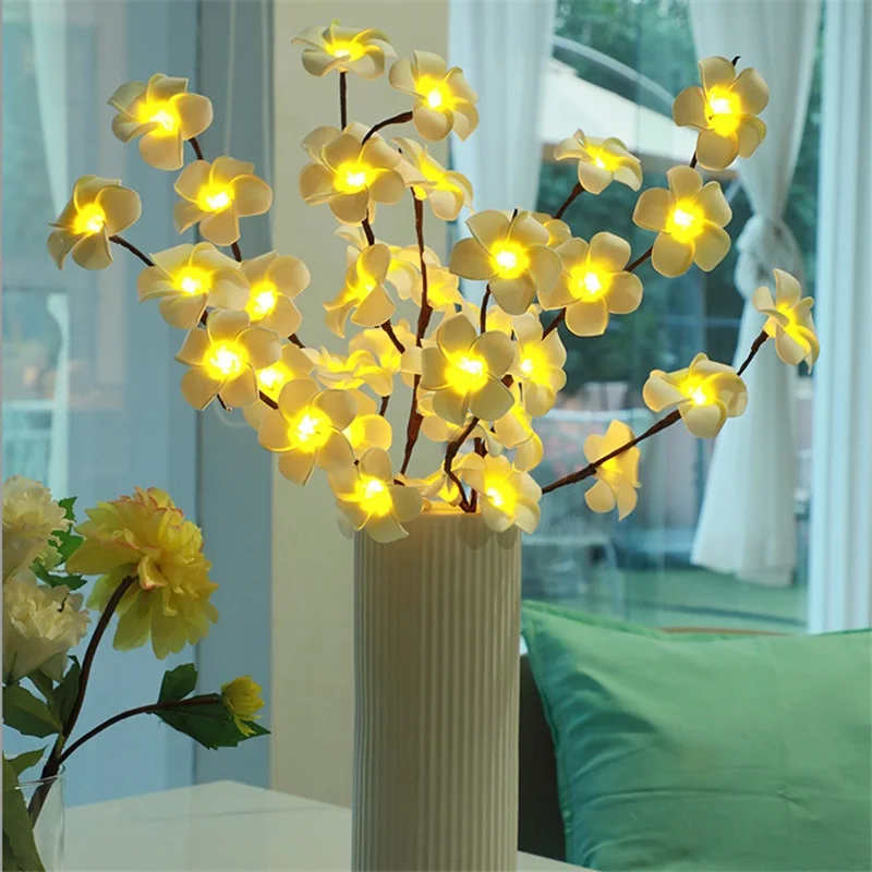 Simulation Künstliche Blume Orchidee Zweig LED Nachtlicht Vase Füllstoff Blume Lichterkette Für Hochzeit Valentinstag Party Decor