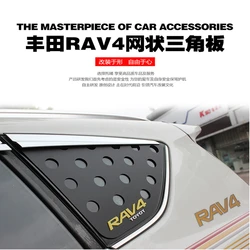 For Toyota RAV4 2019 2020 2021 ABS Rear Window Spoiler Side Cover Tail Triangle Trim Car Accessories Sansour