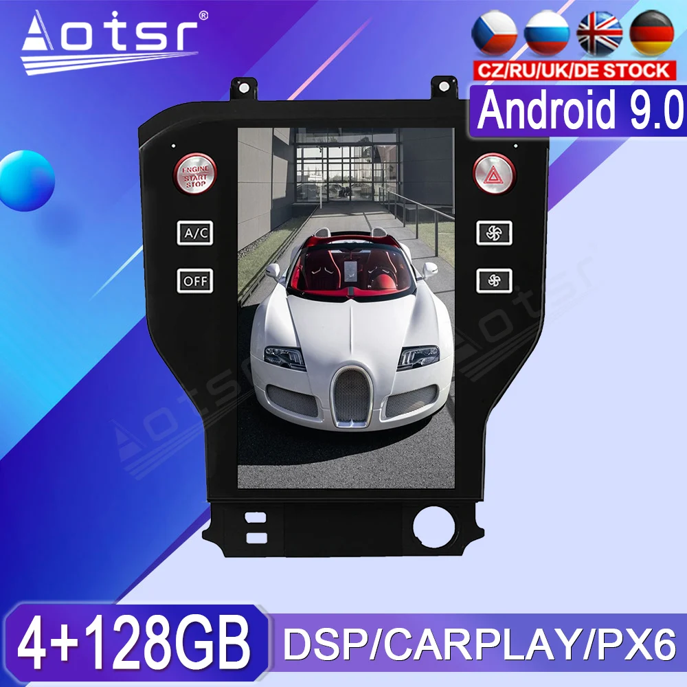 

Магнитола на Android для Ford Mustang 2015 2016-2020 Tesla GPS Navi PX6