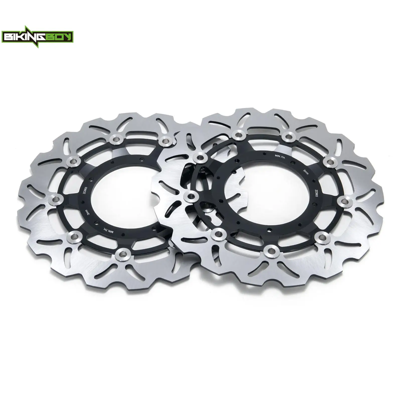 BIKINGBOY Front Brake Discs Disks Rotors For Honda X-ADV 750 2017 2018 2019 2020 2021 Stainless Steel 296mm Motorcycle