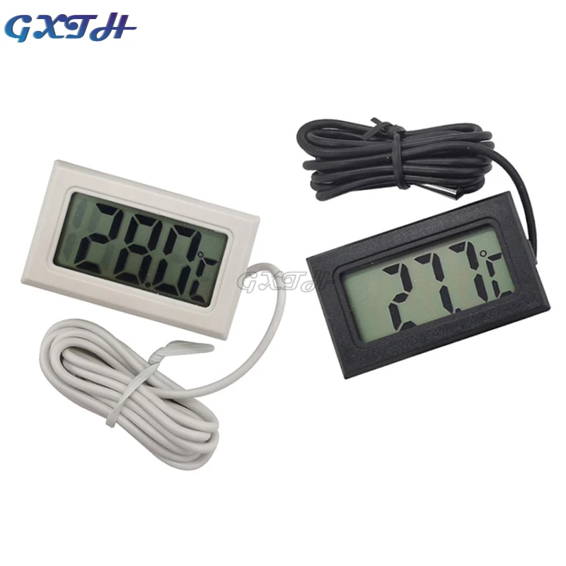 Imagem -03 - Termômetro Térmico-higrômetro do Sensor de Temperatura do Termômetro de Digitas do Mini Lcd de 10 Peças 50 Thermometer 100 Graus do Refrigerador com Ponta de Prova
