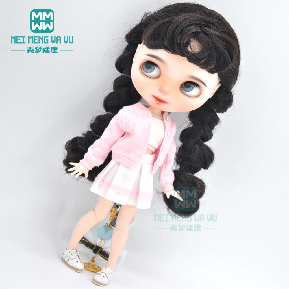 Blyth Quần Áo Búp Bê Thời Trang 3 Mảnh Áo Len Cho 28-30Cm Blyth Azone OB22 OB24 Phụ Kiện Búp Bê