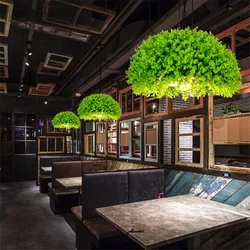 Il lampadario per piante d'imitazione è adatto per la lampada di illuminazione retrò della decorazione industriale del Loft del ristorante e del Bar