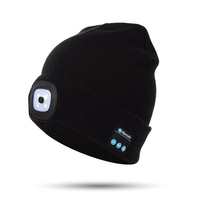 Winter LED Lighted Bluetooth Cap Warm Beanies Outdoor Camping Climbing Caps Beanie Hat Flash Headlight