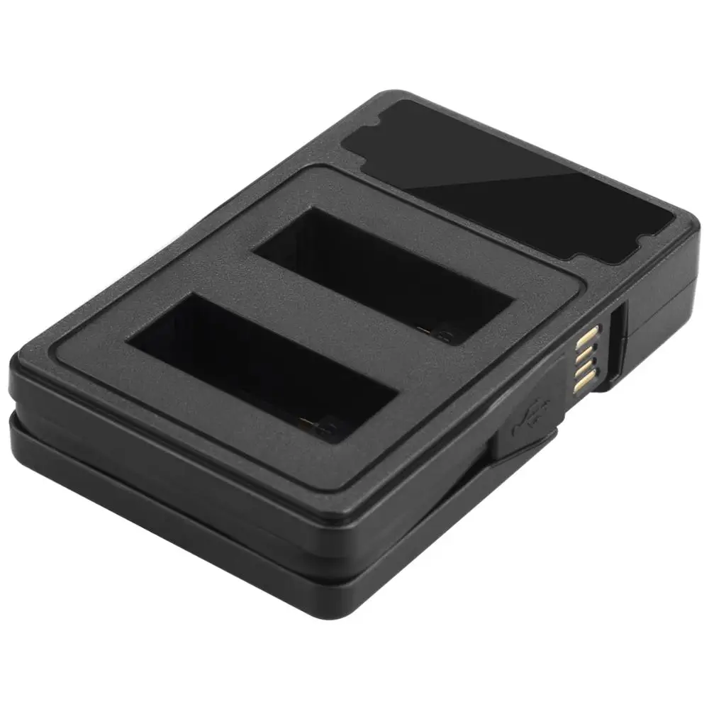 สำหรับ GoPro Hero9 HERO 10 11 12จอแสดงผล LCD แบบคู่อะไหล่ที่ชาร์จพร้อมสายชาร์จอุปกรณ์ชาร์จแบตเตอรี่สีดำ