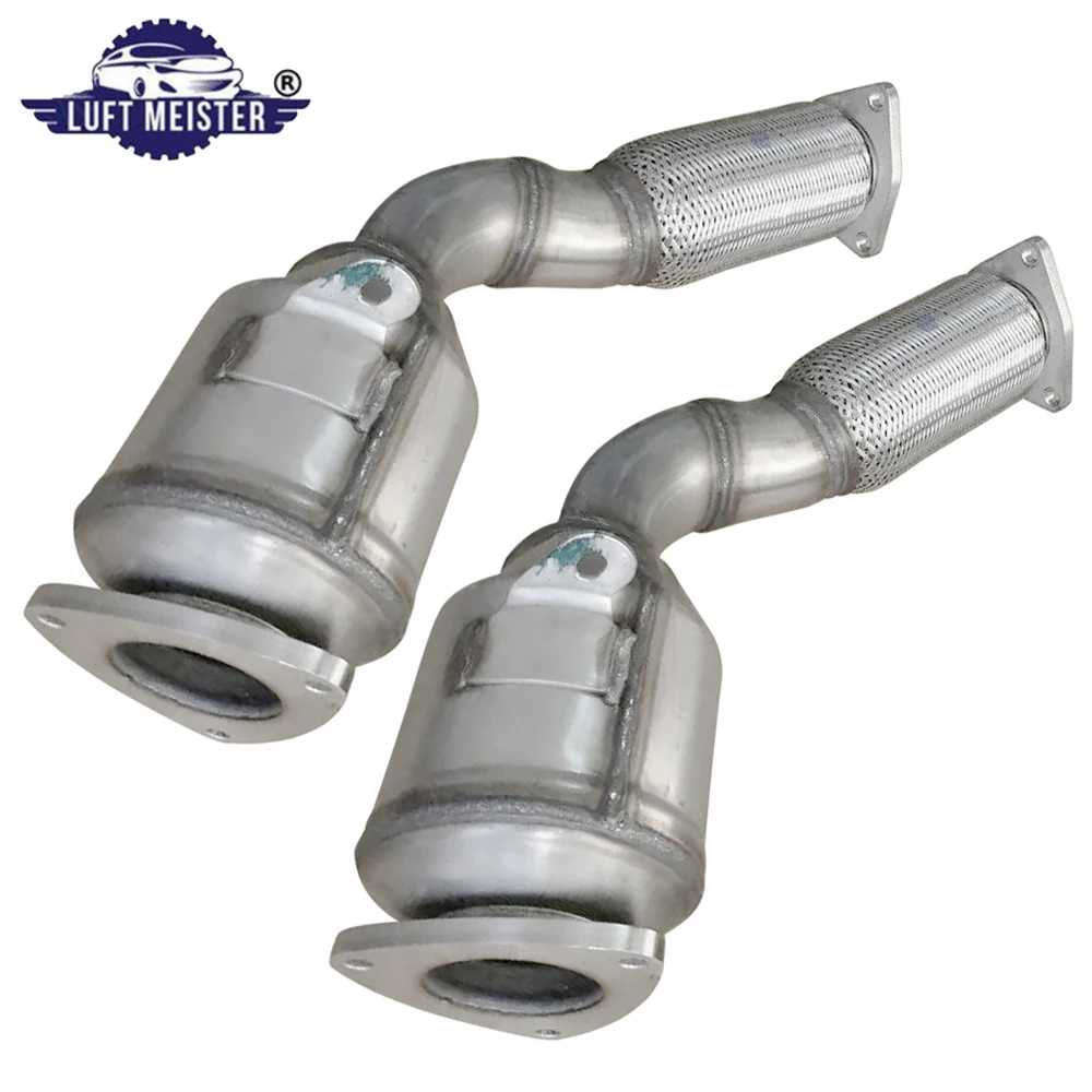 Pair Front Catalytic Converter for  Porsche Cayenne 4.5L V8 2003-2006 Without turbocharger Exhaust Pipe 955113021AX 955113022AX