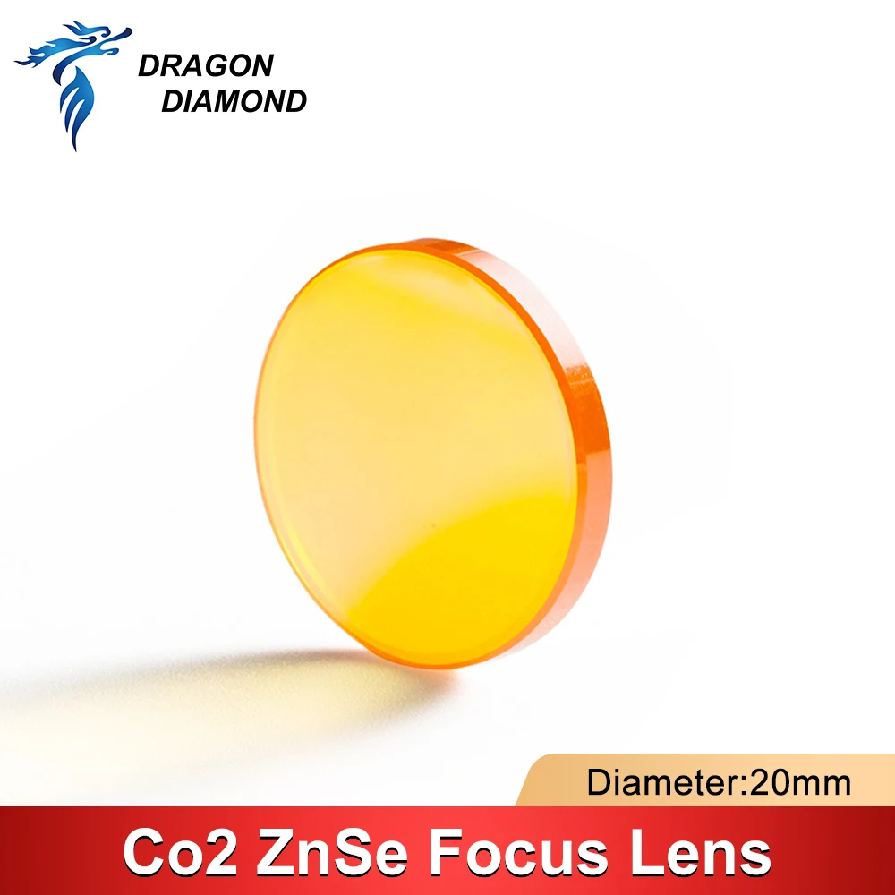 DRAGON DIAMOND Co2 ZnSe Focus Lens Dia.20mm Focal Length 38.1/50.8/63.5/76.2/101.6mm For Co2 Laser Engraving Cutter