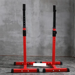 Multifunctional Barbell Squat Stand 8-Gear H eight Adjustment Weight Lifting Barbell Split Type Squat Rack Barbell Semi-Frame